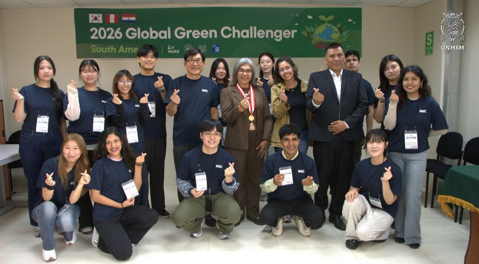 Estudiantes coreanos participan en la UNMSM del Global Green Challenger 2026