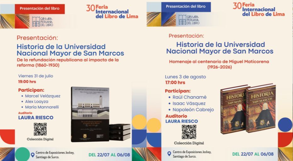 Fondo Editorial de la UNMSM presente en la 30º Feria Internacional del Libro de Lima