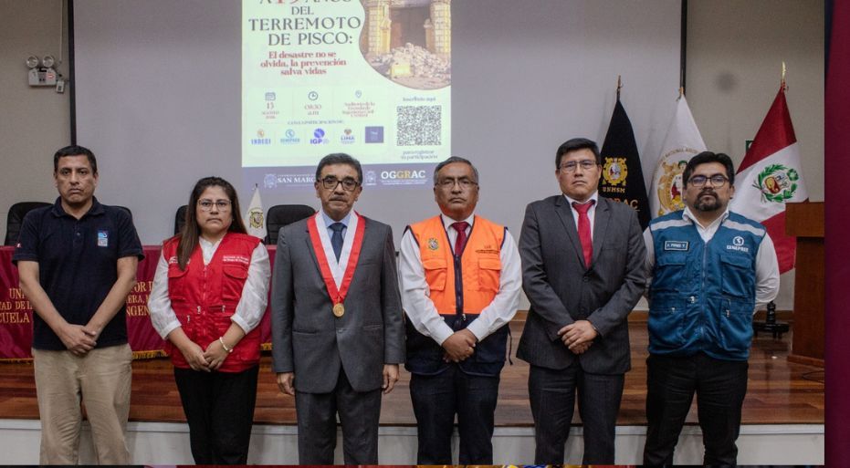 Lección bajo escombros: San Marcos recuerda tragedia en Pisco y refuerza prevención ante desastres