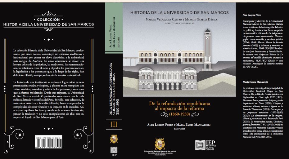 Nuevo libro sobre la historia de San Marcos analiza las transformaciones que marcaron la universidad entre 1860 y 1930